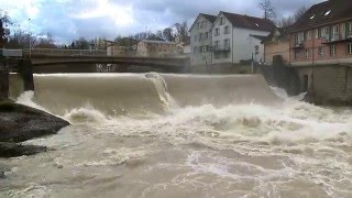 Bischofszell TG Sitter führt Hochwasser [upl. by Nosned]