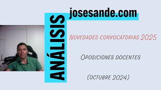 Novedades oposiciones docentes octubre 2025 [upl. by Olgnaed]