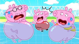 Peppa Pig Pregnant stole underwear a pool  Peppa Pig Funny Animation [upl. by Thilde]