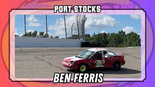 7624  GoPro  Ben Ferris  Port Stock BFeature  Springport MidMichigan Speedway [upl. by Revolc]