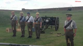 CRHnews  Eighteen pounder blasts Tilbury Fort during WWI Centenary [upl. by Yentruoc625]