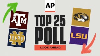 College Football Week 10 AP Top 25 Look Ahead Texas AampM  Notre Dame improve playoff chances [upl. by Ahsinav]