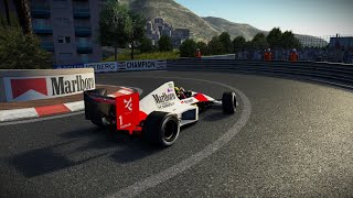 Assetto Corsa F1 1989 McLaren MP45 at Monaco A Senna hotlap [upl. by Dolli]