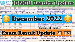 IGNOU result update 2022 IGNOU december 2022 Exam Result 15th Update 2023 ignou result update 2022 [upl. by Mikkel]