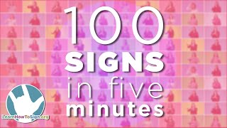 100 ASL Signs in 5 Minutes [upl. by Nuahsal]