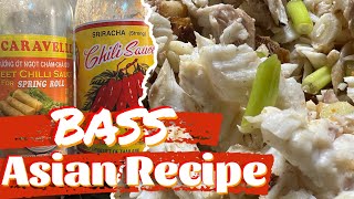 Catch and cook Bass Asian recipe Lake Mendocino [upl. by Ahtnahc]