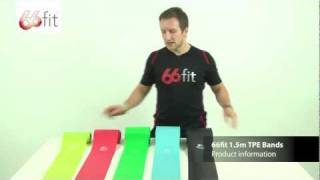 TPE  Latex Free Exercise Bands x 15m  66fit [upl. by Walli]