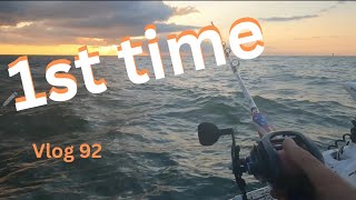 Vlog 92 1st time fishing Port Canaveral 😁from a boat😁 Ocean swells were huge 😬 [upl. by Stempson953]