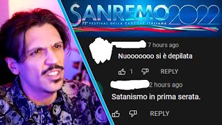 I PEGGIORI COMMENTI SOTTO I VIDEO DI SANREMO 2022 [upl. by Aivatnuahs]