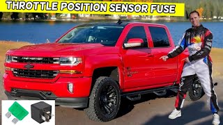 CHEVROLET SILVERADO THROTTLE POSITION CENSOR FUSE LOCATION REPLACEMENT 2014 2015 2016 2017 2018 2019 [upl. by Elegna323]