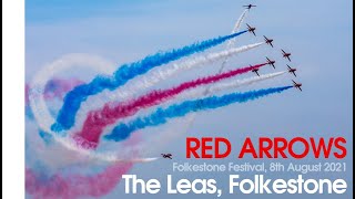 RAF Red Arrows Display Air Show Highlights  The Leas Folkestone Festival UK 8th August 2021 [upl. by Melamed]