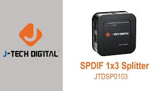 SPDIFTOSLINK Digital Optical Audio 1x3 Splitter Model JTDSP0103 [upl. by Eednar681]