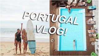 Portugal Surf Camp Tour amp First Surf Lesson [upl. by Manville]