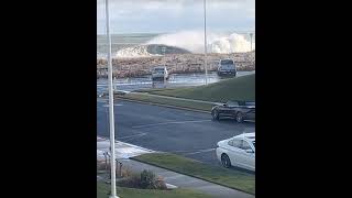 Biggest New Jersey Ever Monster Monday was INSANE youtubeshorts surfline newjersey bigwaves [upl. by Gorlicki18]