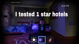 I tested 1 star hotels Roblox [upl. by Kimitri]