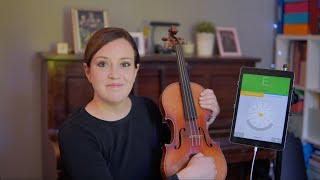 How to tune your violin with a tuning app Beginner [upl. by Ahsias]