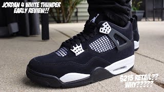 Air Jordan 4 White Thunder 2024 Review 215 Price Increase MINI RANT [upl. by Mcgrath]