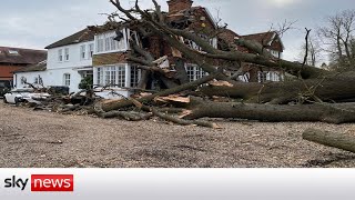 Storm Eunice could cost more than £350m as clearup begins [upl. by Sedgewinn]