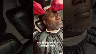 How to probably use a straight razor explore hairstyle barber sharphaircut stockbridgega [upl. by Hasin]