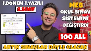 2024  MEB  8Sınıf 1Dönem 1Yazılı MATEMATİK Soruları 👉MEB Örnek Sorular [upl. by Gilberto]