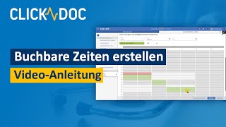 Buchbare Zeiten anlegen  CLICKDOC VideoAnleitung [upl. by Kuska858]