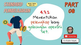 PART 8Matematik Tingkatan 4 BAB 4 KSSM Operasi Set  pelengkap gabungan operasi set [upl. by Judye]