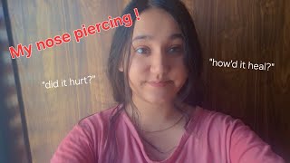 My nose piercing experience  Pain levelhealing process etc KP04 [upl. by Meehyrb698]