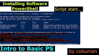 Installing Software through Power Shell Intro to powershell scripts [upl. by Itsuj]