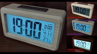 Reloj despertador digital con sensor de luz aboveClock [upl. by Eidnew628]