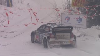 WRC Rally Sweden 2016 SS8 Misstakes  Sebastien Ogier And Craig Breen Off [upl. by Marquardt]