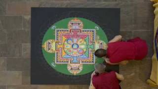 Time Lapse Making of a Mandala The Crow Collection of Asian Art [upl. by Eerb]