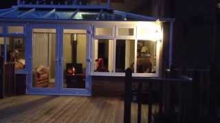 Clearview Wood stove through conservatory roof [upl. by Darrel]