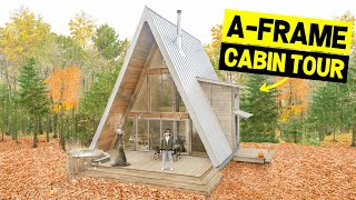 HUGE 3STORY LUXURY MODERN AFRAME CABIN w Unique Loft Full Tour [upl. by Goldsmith859]