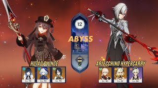 RERUN ABYSS 51 C0 HuTao Plunge amp C2 Arlecchino Hypercarry Genshin Impact [upl. by Neellok947]