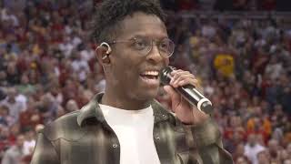 BRELAND  National Anthem Live at 2024 Phillips 66 Big 12 Mens Basketball Championship [upl. by Gosselin]