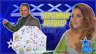 රටම නන්නත්තාර කරපු අමුතුම කාඩ් විජ්ජාව  Samantha Pradeep  Sri Lankas Got Talent  Sirasa TV [upl. by Ellita]