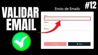 ✅ Validar el Email con una expresión regular en los Formularios con JavaScript 12 [upl. by Bevus439]