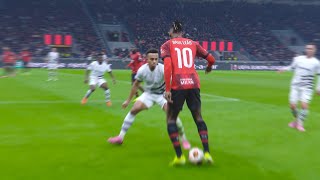 Rafael Leao Dominating Rennes in Europa League  4K ULTRA HD [upl. by Lowery]