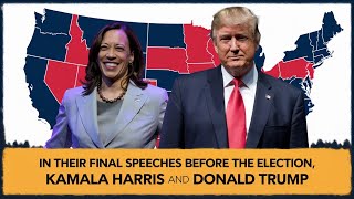 In their final speeches before the election Kamala Harris and Donald Trump [upl. by Lasko]