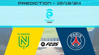 FC Nantes vs Paris SaintGermain FC  Prediction  202425 Arkema Première Ligue  EA FC 25 [upl. by Brandon]