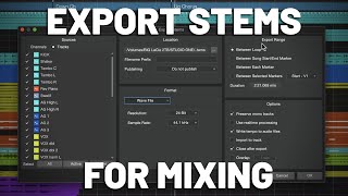 How to Export Stems for Mixing [upl. by Jonell]