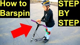 How to Barspin on a Scooter✅EASIEST amp FASTEST WAY⚠️‼️ [upl. by Cate]