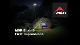 MSR Elixir 3 V2 First Impressions  Motorcycle Camping [upl. by Enitsuj483]