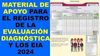 Soy Docente MATERIAL DE APOYO PARA EL REGISTRO DE LA EVALUACIÓN DIAGNÓSTICA Y LOS EIA 2024 [upl. by Ynnig]