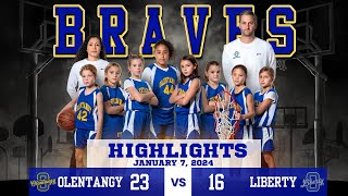 4th Grade Olentangy 23 vs Olentangy Liberty Silver 16 Highlights  January 7 2024 [upl. by Oznarol]