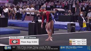 Rachel Baumann Floor Georgia vs Missouri 2021 9875 [upl. by Einaeg]