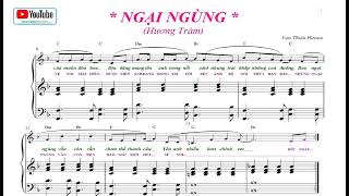 Ngại Ngùng  Hương Tràm Sheet đệm piano [upl. by Ebner]