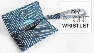 Easy DIY Phone Wristlet Sewing Tutorial  Free Pattern [upl. by Simaj677]