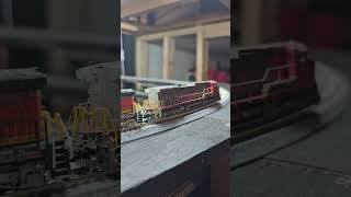 N scale BNSF Scenic Pass layout tour [upl. by Nomzaj]