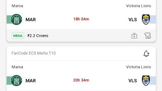 MAR vs VLS ECS Malta T10 Dream11 Team 13 Feb 2023 [upl. by Anagrom197]